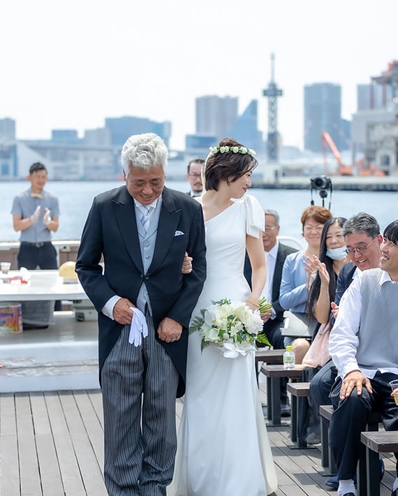 「船上BBQ」東京湾クルーズウェディング